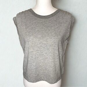 Chaser Cap Sleeve TShirt Heathered Gray Women Size Small